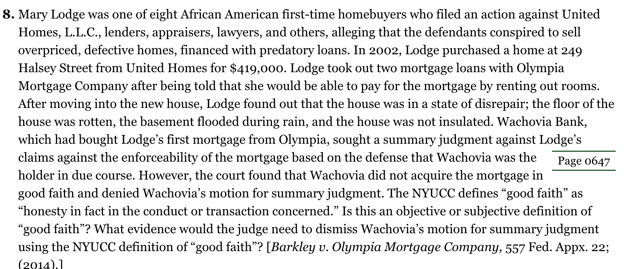 8. Mary Lodge was one of eight African American