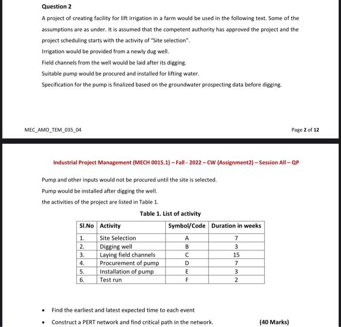 A project of creating facility for lift