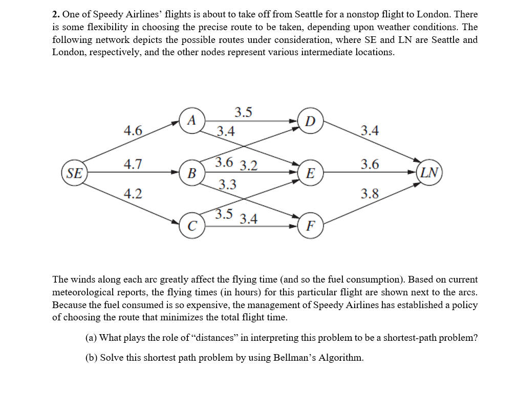 2. One of Speedy Airlines' flights is about to