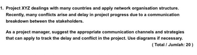 Project XYZ dealings with many countries and