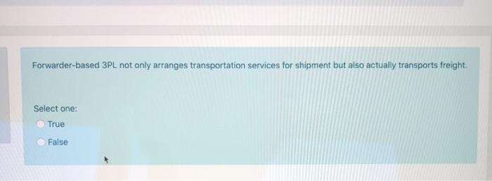Forwarder-based 3PL not only arranges