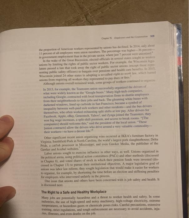 please amswer completely and thoroughly Workers