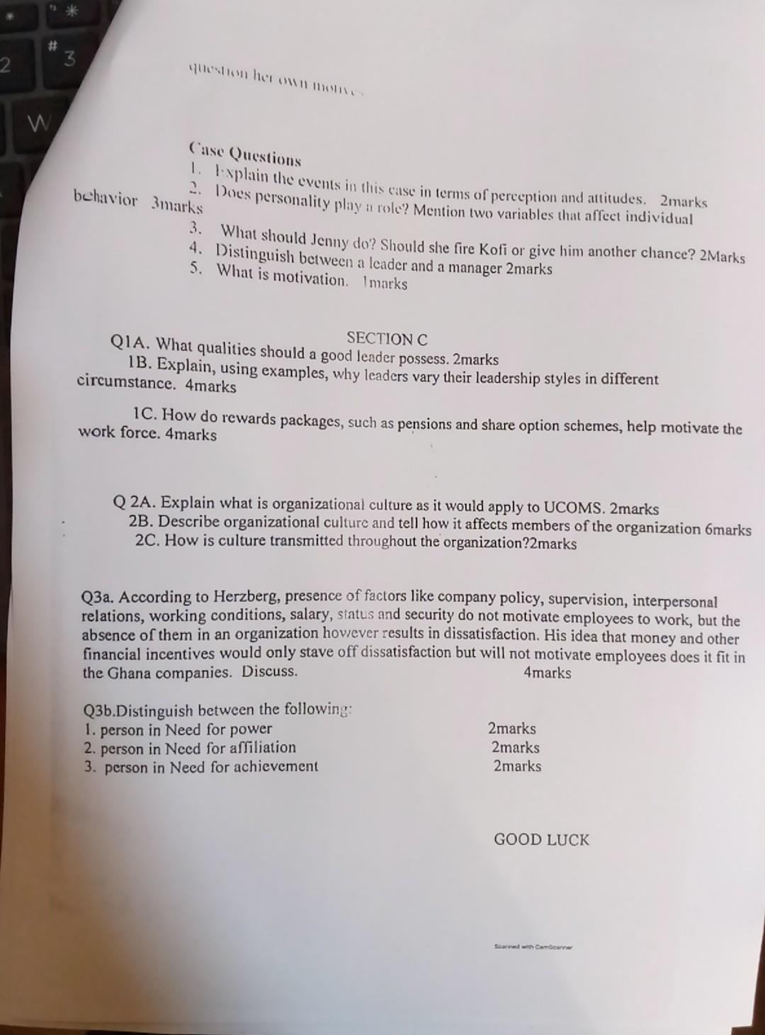 SECTION Differing Perceptions at Kasapreko