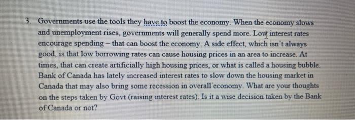 write more than 500 words 3. Governments use the