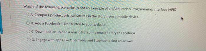 Which of the following scenarios is not an