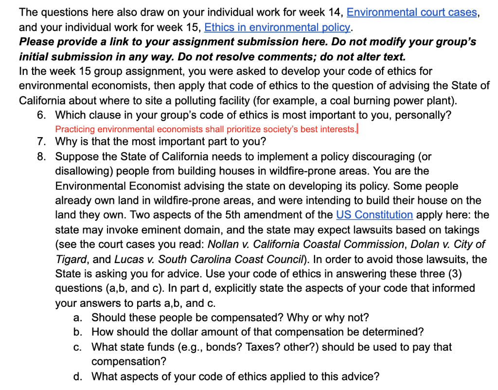 The questions here also draw on your individual