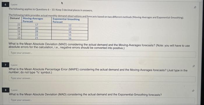 Moving Average and Exponential Smoothing, please