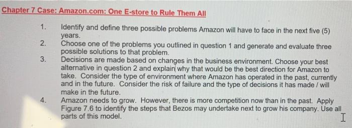 Chapter 7 Case: Amazon.com: One E-store to Rule