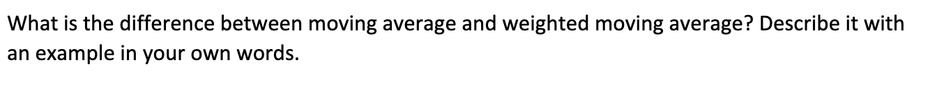 What is the difference between moving average and