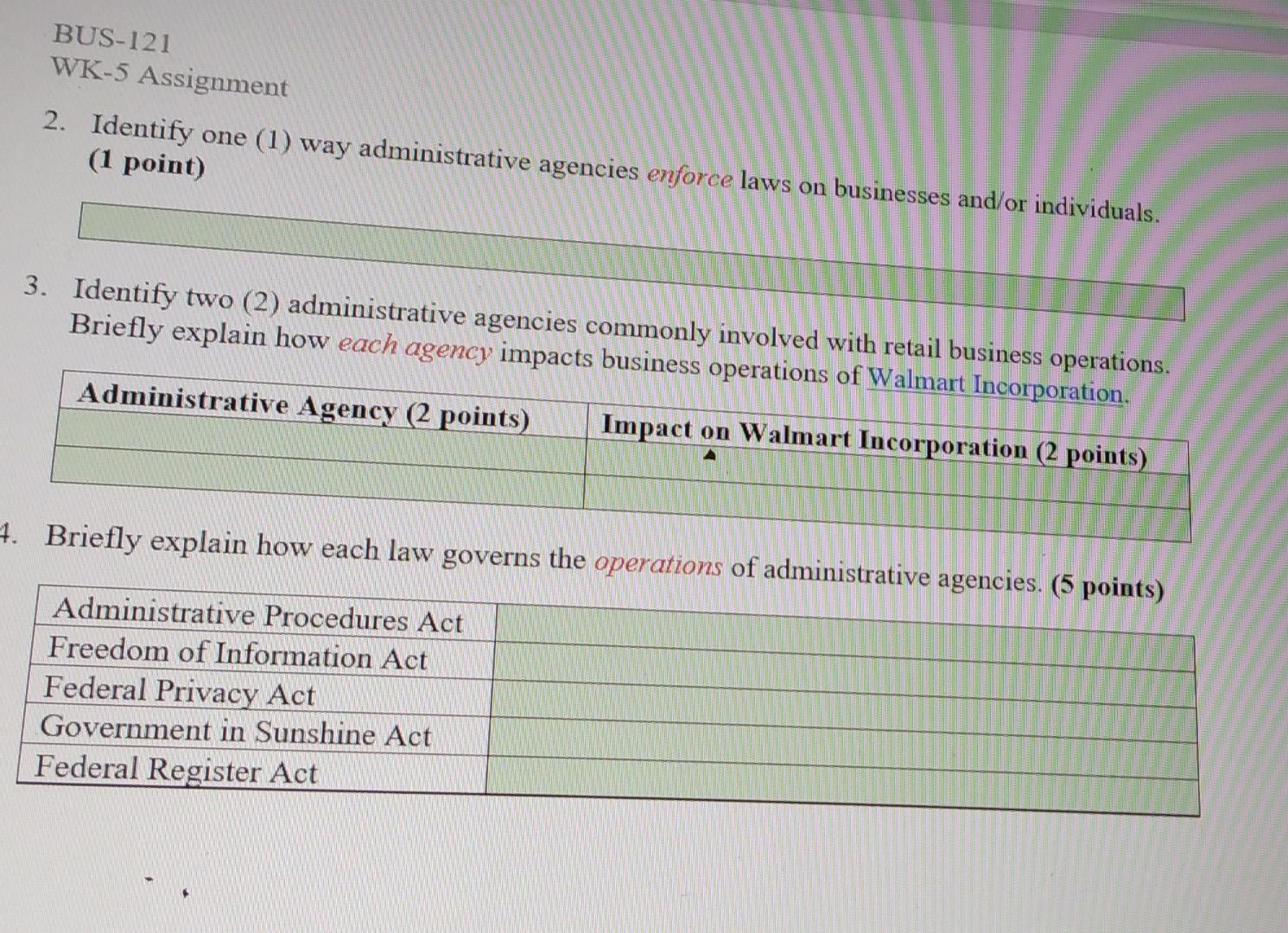 BUS-121 WK-5 Assignment 2. Identify one (1) way