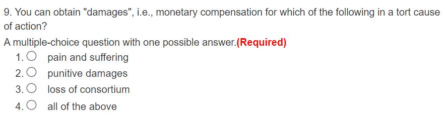 9. You can obtain "damages", i.e., monetary