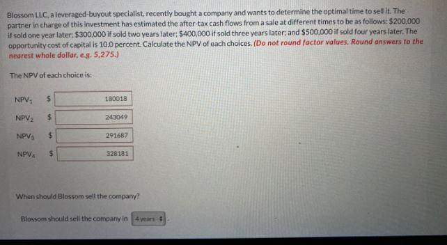 Blossom LLC, a leveraged-buyout specialist,