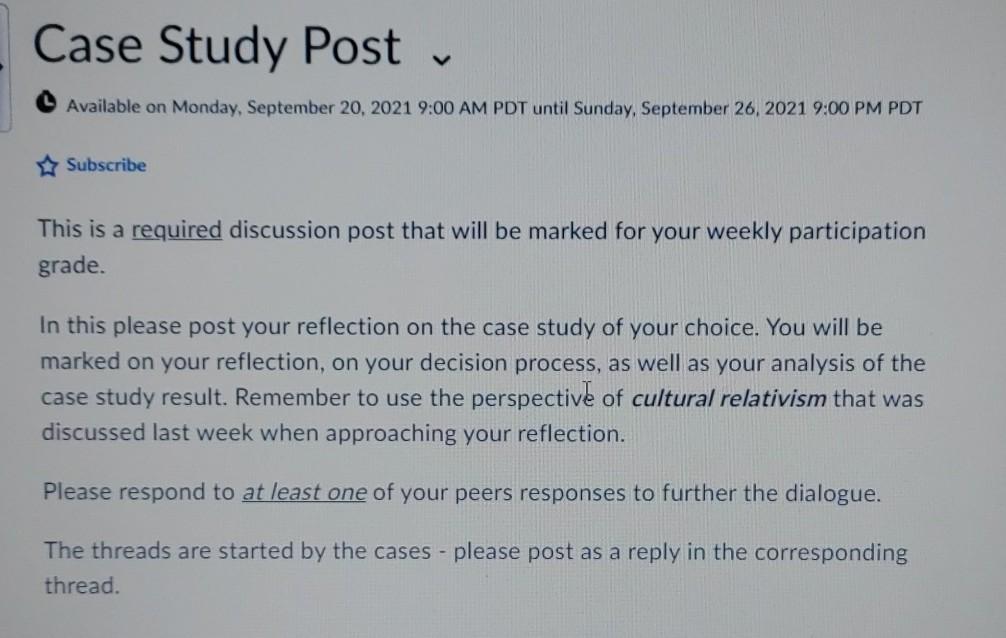 please do reflection on any case study ..asap