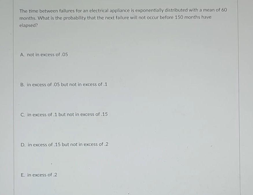 The time between failures for an electrical