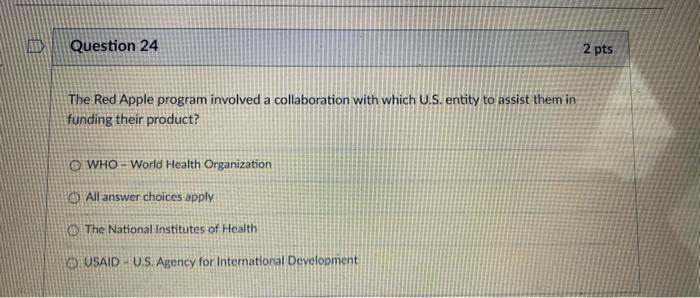 The Red Apple program involved a collaboration