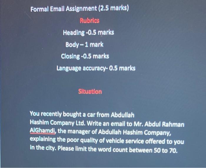 how can I write a formal e-mail? Formal Email