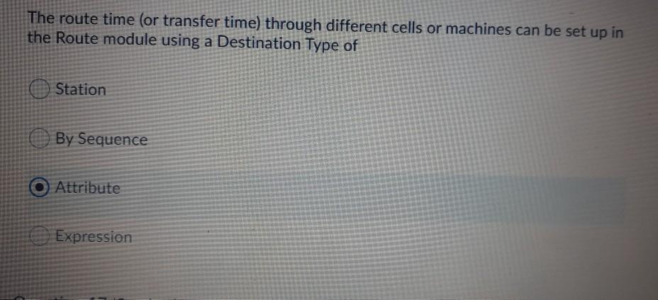 The route time (or transfer time) through