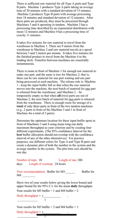 There is sufficient raw material for all Type A