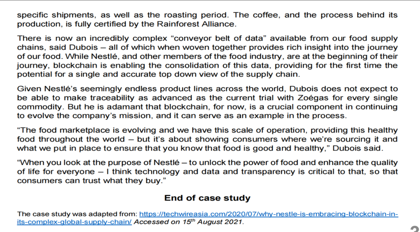 GROUP ASSIGNMENT TASK Blockchain technology in