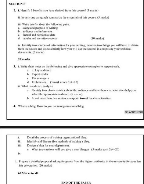 2. 1. Identify 5 benefits you have derived from