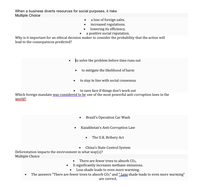 When a business diverts resources for social