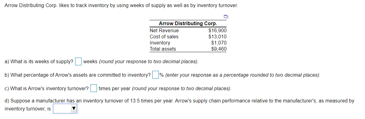 Arrow Distributing Corp. likes to track inventory