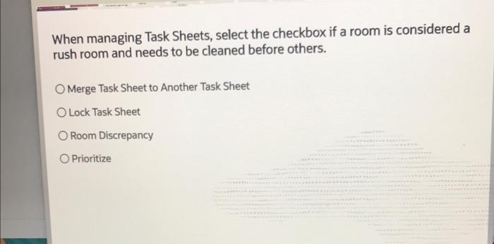 operation management When managing Task Sheets,