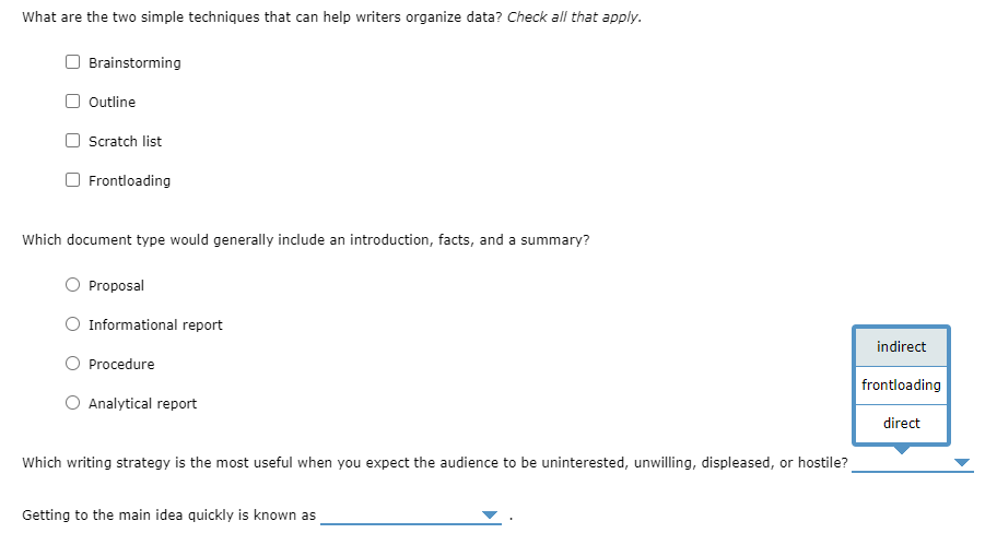 Learn It: Chapter 05 Organizing and Drafting
