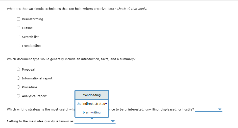 Learn It: Chapter 05 Organizing and Drafting