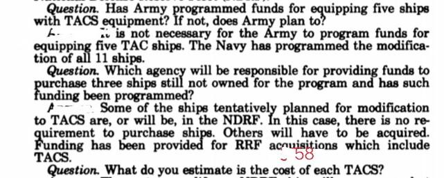 Question. Has Army programmed funds for equipping