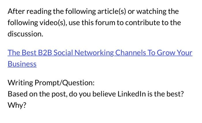 Help please After reading the following