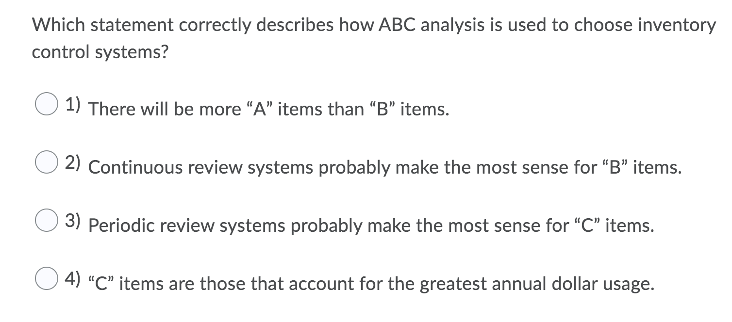 Which statement correctly describes how ABC