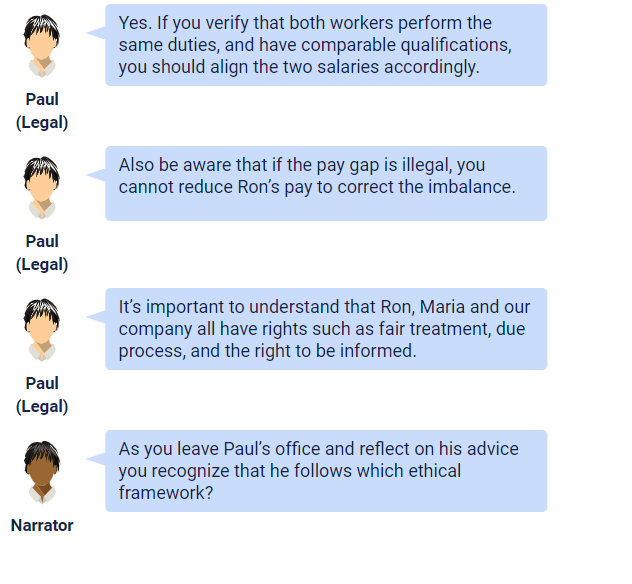 The next morning you meet with Paul in his office