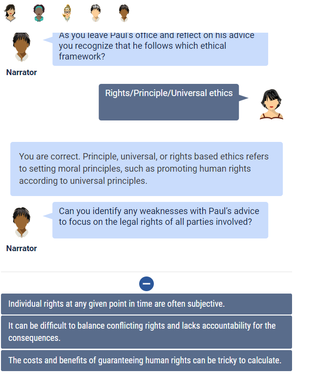 The next morning you meet with Paul in his office