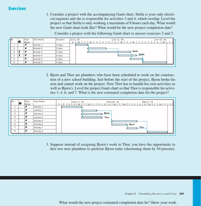 only number 3 needs to be answered Exercise 3 Ch