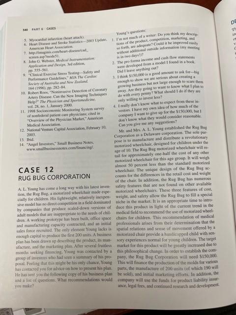 Rug Bug Corporation- Case study What is the