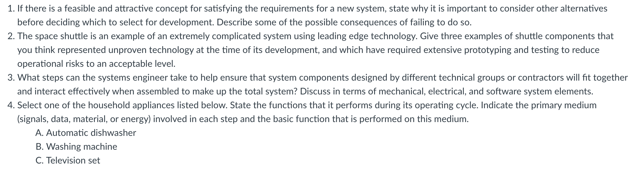 1. If there is a feasible and attractive concept