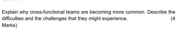 Explain why cross-functional teams are becoming