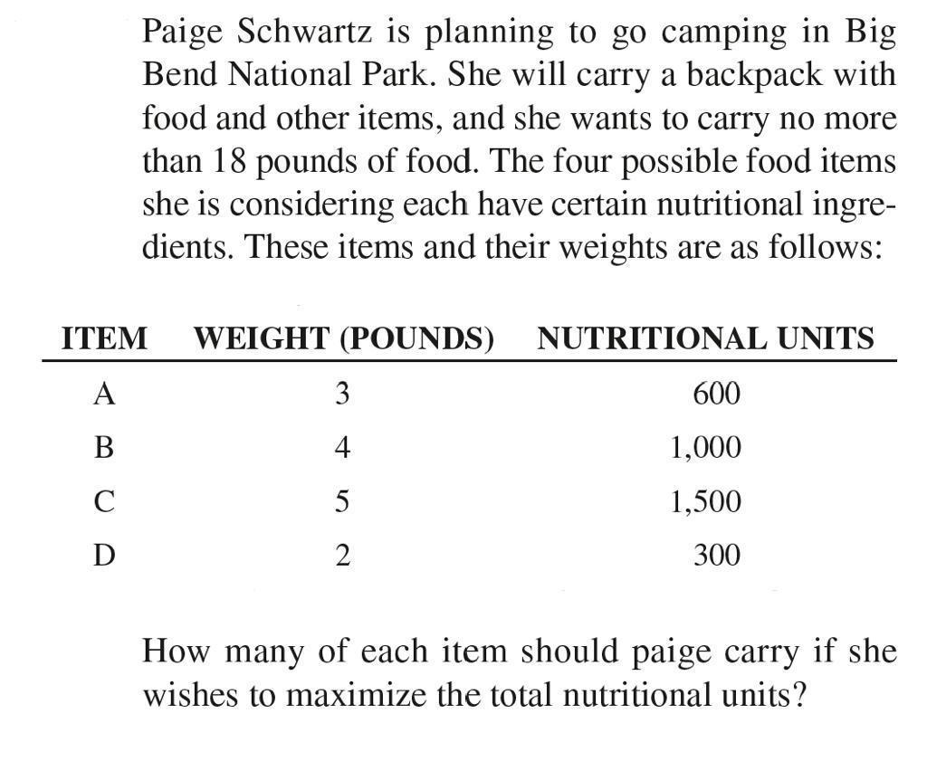 Paige Schwartz is planning to go camping in Big