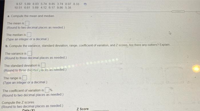 9.57 589 8.03 5.74 8.85 3.74 8.07 833 10.51 661