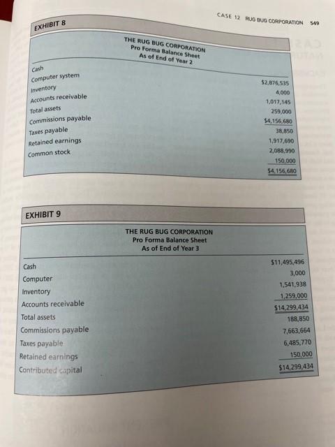 Rug Bug Corporation- Case study What is the