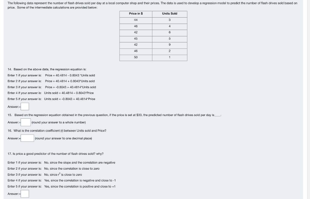 help thanks!! The following data represent the