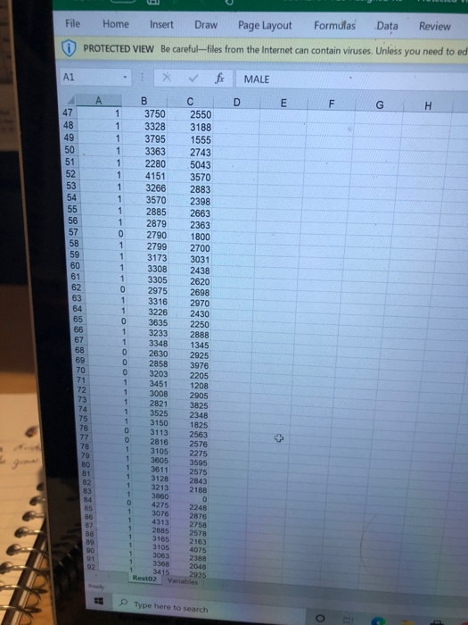 please help. data is attached this is all the