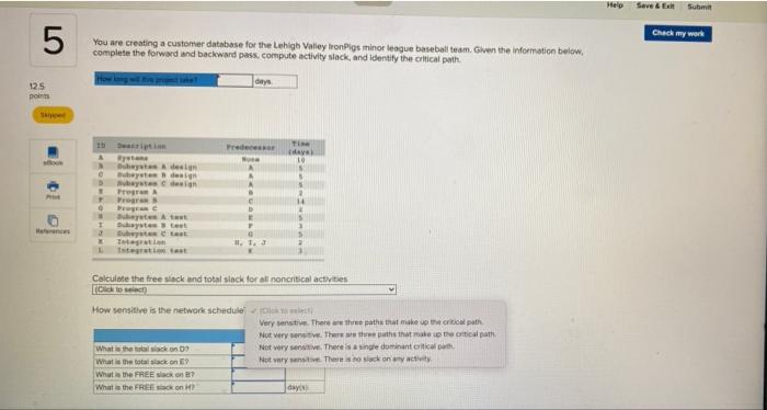 5 12.5 points Skippe look 10 References You are