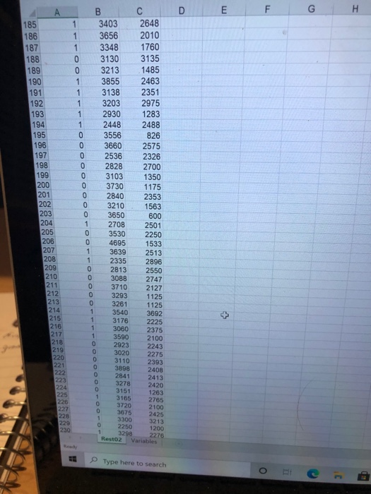 please help. data is attached this is all the