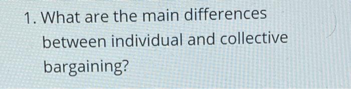 1. What are the main differences between
