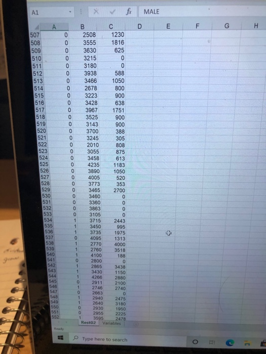 please help. data is attached this is all the