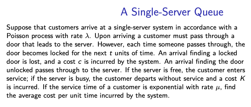 only for question 2 A Single-Server Queue Suppose