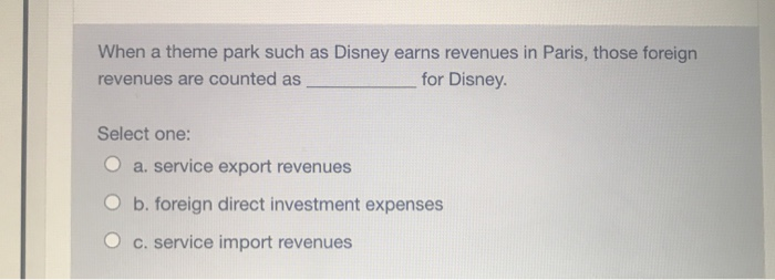 international business When a theme park such as