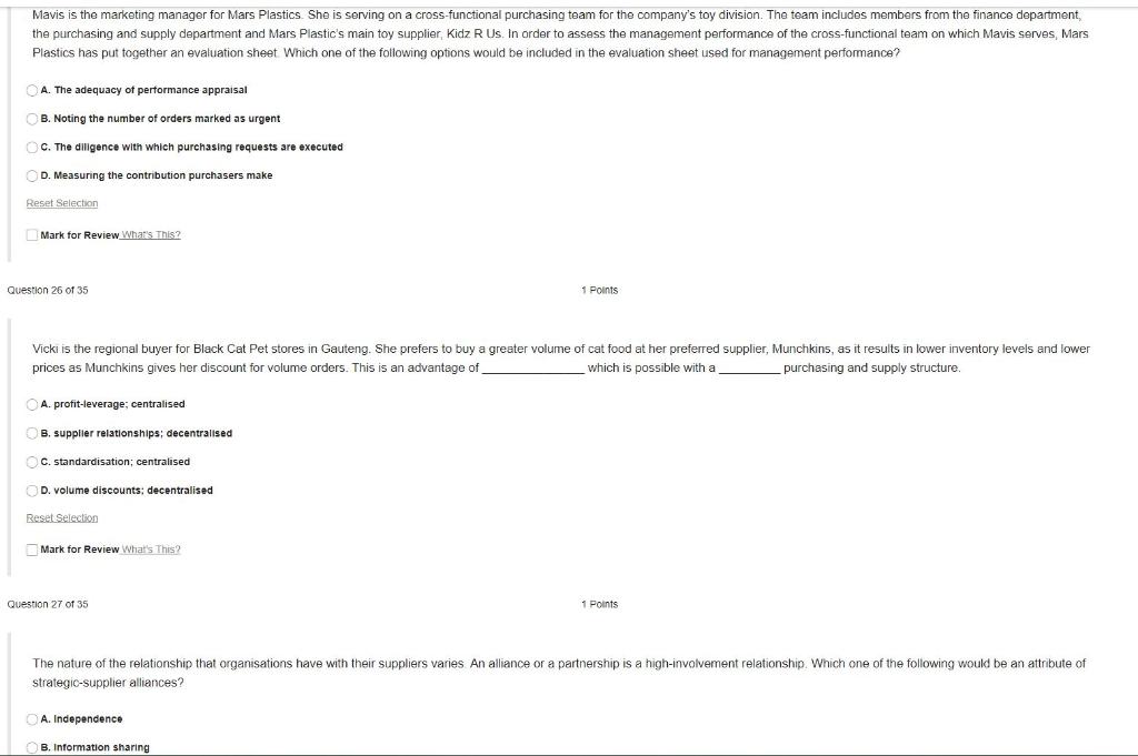 Mavis is the marketing manager for Mars Plastics.